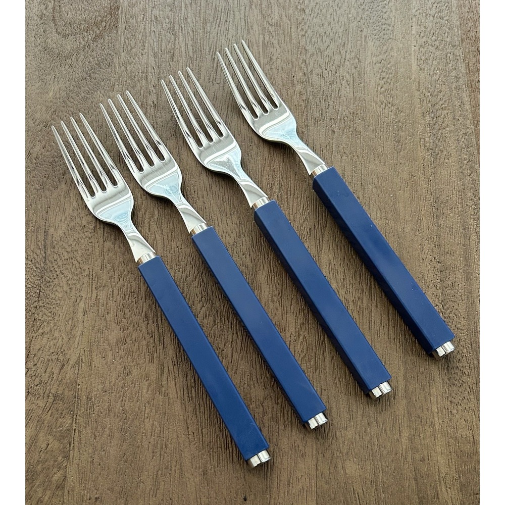 Villeroy & Boch Play Blue Ocean Dinner Forks Set Of 4 18/10 Stainless Italy